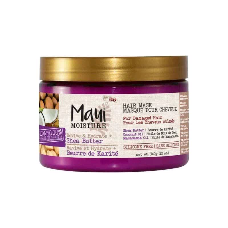 ماسک مو دو کاره تقویت کننده و آبرسان شی باتر مائویی بدون سولفات حجم 340 گرم مدل Maui Moisture hair care