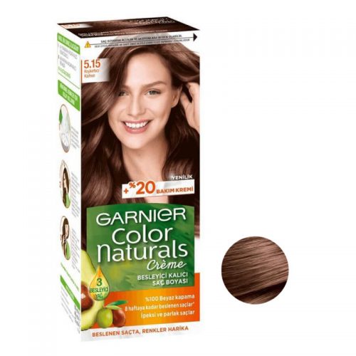 کیت رنگ مو فرانسوی گارنیر GARNIER شماره ۵.۱۵ پایه رنگ قهوه ای شکلاتی متوسط