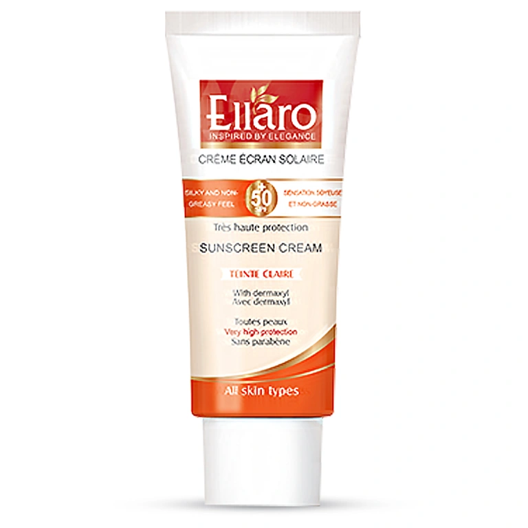 کرم ضد آفتاب Spf+50 مناسب انواع پوست سری Teinte Claire الارو 50 میل