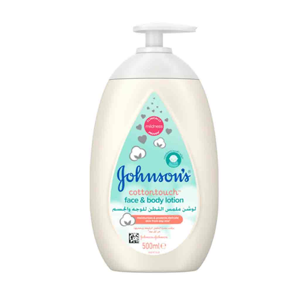 لوسیون صورت و بدن فرانسوی جانسون مناسب کودکان Johnsons Cottontouch ۵۰۰ میل