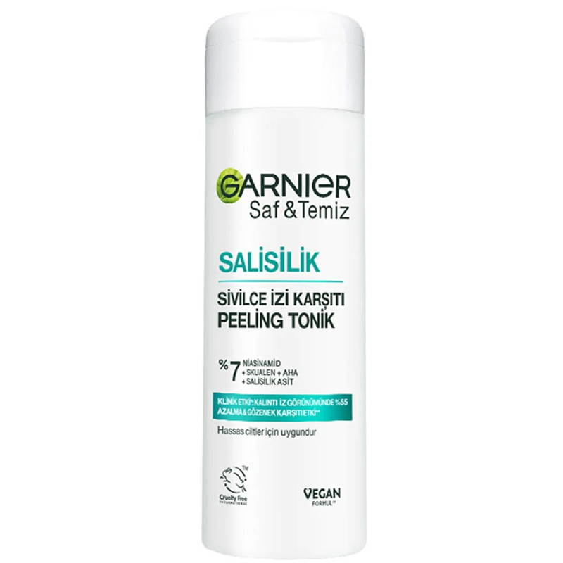 تونر ضد جوش و لایه بردار گارنیر Garnier مدل Soft and Temiz حاوی سالیسیلیک اسید 120 میل