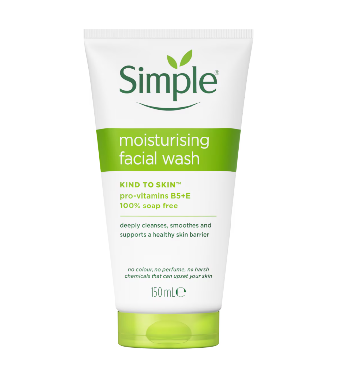 ژل شستشو صورت سیمپل مدل moisturising حجم 150 میلی لیتر