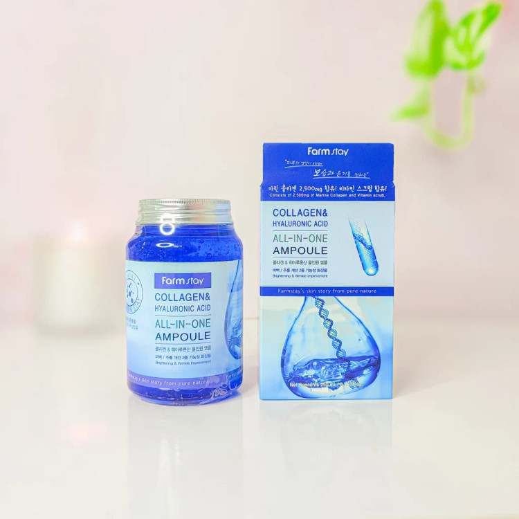 آمپول کلاژن و هیالورونیک اسید فارم استی اصل حجم 250ml